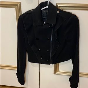 BCBG Maxazria black cropped blazer